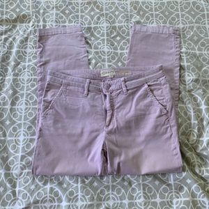 Anthropologie lavender cropped chinos